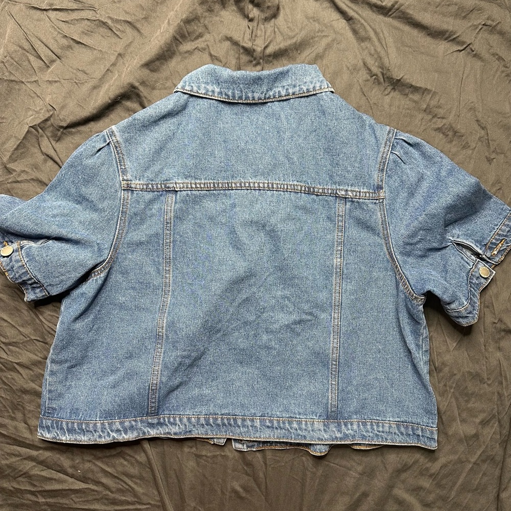 SHEIN Blue Jean Jacket with Distressed Details - Picture 3 of 3
